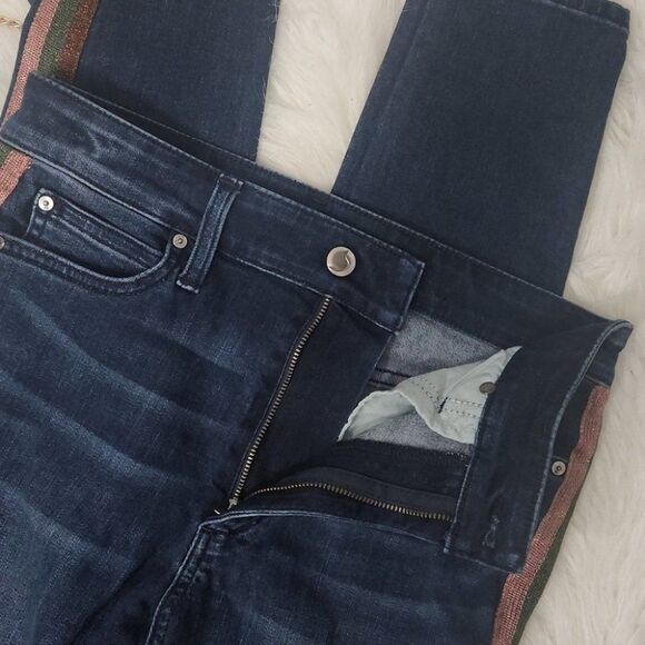 Joe's Jeans Charlie Metallic Side Stripe High Rise Sz. 28 - Picture 12 of 12